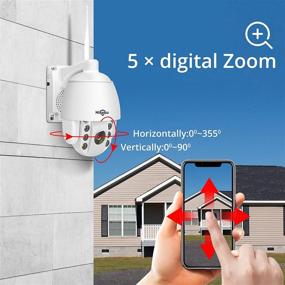 img 3 attached to 📷 Enhanced 3MP HD Wireless Security Camera: Pan Tilt Zoom, Two Way Audio, Motion Detection, Floodlight Night Vision | SD/Cloud Record | Hiseeu Compatible
