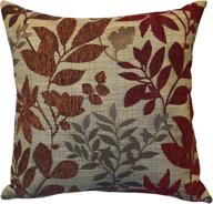 🍃 burgundy arlee bristol chenille jacquard leaf toss pillow with enhanced seo logo