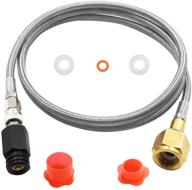 🥤 enhanced soda stream adapter hose kit with high-pressure stainless steel braided hose, 60in cga320 to tr21-4 g1/2 co2 tank adapter, 4500psi pressure logo