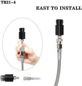 img 1 attached to 🥤 Enhanced Soda Stream Adapter Hose Kit with High-Pressure Stainless Steel Braided Hose, 60in CGA320 to TR21-4 G1/2 Co2 Tank Adapter, 4500psi Pressure