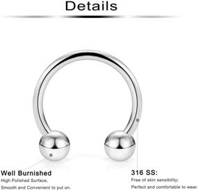 img 2 attached to Ftovosyo Nipplerings Piercing Horseshoe Externally Women's Jewelry