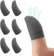 🎮 6 pack of newseego mobile game controller finger sleeve sets - gray, smooth thin anti-sweat breathable full touch screen sensitive shoot aim joysticks finger set for knives out/rules of survival logo