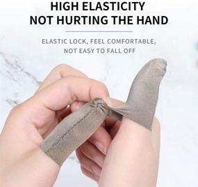 img 2 attached to ๐ฎ 6 Pack of Newseego Mobile Game Controller Finger Sleeve Sets - Gray, Smooth Thin Anti-Sweat Breathable Full Touch Screen Sensitive Shoot Aim Joysticks Finger Set for Knives Out/Rules of Survival