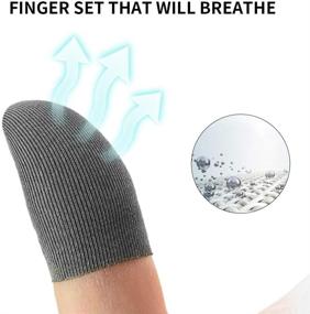 img 1 attached to ๐ฎ 6 Pack of Newseego Mobile Game Controller Finger Sleeve Sets - Gray, Smooth Thin Anti-Sweat Breathable Full Touch Screen Sensitive Shoot Aim Joysticks Finger Set for Knives Out/Rules of Survival