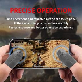 img 3 attached to ๐ฎ 6 Pack of Newseego Mobile Game Controller Finger Sleeve Sets - Gray, Smooth Thin Anti-Sweat Breathable Full Touch Screen Sensitive Shoot Aim Joysticks Finger Set for Knives Out/Rules of Survival