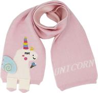 frosty chic: winter unicorn fashion warmer for trendy toddler girls' accessorizing and scarf styling logo