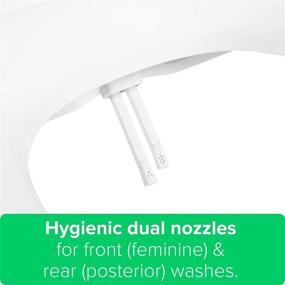 img 2 attached to 🚽 Brondell Swash S101: Non-Electric White Bidet Seat - Dual Nozzle System, Ambient Water Temperature – Easy Installation for Round Toilets