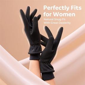 img 1 attached to 🧤 FREETOO Winter Gloves for Women - Windproof with Thermal Fleece Lining, [Anti-Slip] Touchscreen Running Gloves for Cold Weather