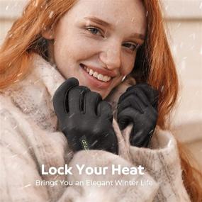 img 2 attached to 🧤 FREETOO Winter Gloves for Women - Windproof with Thermal Fleece Lining, [Anti-Slip] Touchscreen Running Gloves for Cold Weather