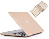 🔒 ruban plastic hard case shell for macbook pro 15 inch (2015-2012) a1398, retina - gold, with keyboard cover logo