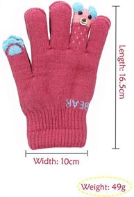 img 1 attached to Stay Warm with Kacota Winter Gloves: Knitted Fleece Boys' Accessories for Cold Weather