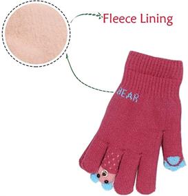 img 2 attached to Stay Warm with Kacota Winter Gloves: Knitted Fleece Boys' Accessories for Cold Weather