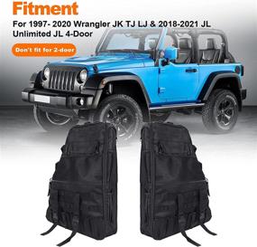 img 3 attached to 🚙 GOTIDY Wrangler Roll Bar Storage Bag: Organize Your Jeep Wrangler with Multi-Pockets & Tool Kits Holder - Fits 1997-2021 JK JL JKU TJ LJ Unlimited 4 Doors