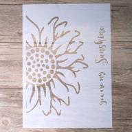 🌻 decorative sunflower stencil template for painting on walls, furniture, and crafts (a3 size) - diy guide included logo