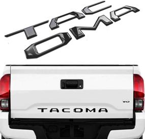 img 3 attached to 🚚 Matte Black 3D Raised Tailgate Insert Letters - Strong Adhesive Decals for Compatible Tacoma 2016-2020