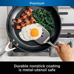 img 2 attached to Ninja C30026 Foodi Neverstick Premium Hard-Anodized 10.25 Inch Non-Stick Fry Pan, Highly 🍳 Resistant to Sticking, Chipping or Flaking, Long-Lasting, Oven Safe up to 500°F, Slate Grey