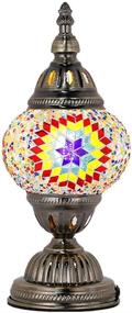 img 3 attached to 🌟 Unique Turkish Mosaic Lamp: Stunning Vintage Moroccan Style Table Light for Artful Room Decoration