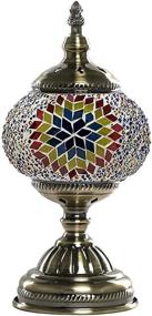 img 2 attached to 🌟 Unique Turkish Mosaic Lamp: Stunning Vintage Moroccan Style Table Light for Artful Room Decoration