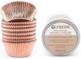 img 4 attached to 🌹 Очаровательные стаканчики для кексов Gifbera с покрытием розовым золотом: идеально подходят для свадеб и дней рождения - 200 шт.