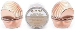 img 2 attached to 🌹 Очаровательные стаканчики для кексов Gifbera с покрытием розовым золотом: идеально подходят для свадеб и дней рождения - 200 шт.