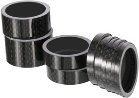 img 4 attached to Carbon Fiber Bike Headset Spacer Set - 11 Pieces, 🚲 7 Sizes (1-1/8 Inch, 20mm, 15mm, 10mm, 5mm, 3mm, 2mm, 1mm)