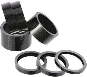 img 1 attached to Carbon Fiber Bike Headset Spacer Set - 11 Pieces, 🚲 7 Sizes (1-1/8 Inch, 20mm, 15mm, 10mm, 5mm, 3mm, 2mm, 1mm)