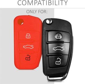 img 1 attached to 🔑 Чехол для ключа kwmobile - Красный Audi Совместимость: Великолепная защита и стиль