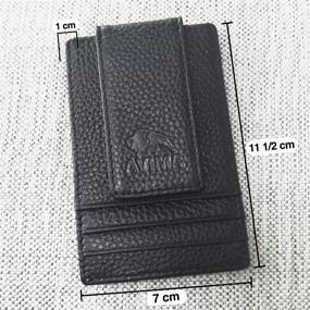 img 1 attached to 🧲 Handmade Bifold Wallet with RFID Blocking Technology