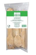 🌿 premium perfect stix printed wooden chevron wooden cutlery (pack of 36) - eco-friendly and stylish utensils! logo