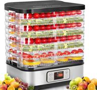 🍎 homdox 8-tray food dehydrator with fruit roll sheet, digital timer & temperature control, ideal for dehydrating food, jerky, meat, fruit, vegetables, herbs, bpa-free, 400 watts - updated version логотип