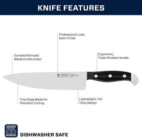 img 2 attached to 🔪 HENCKELS Statement 12-pc Kitchen Knife Set: Chef’s Knife, Steak Knife Set, Bread Knife, Sharpener, Block - Light Brown