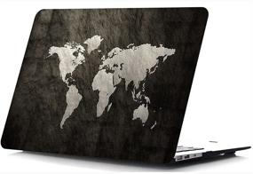img 4 attached to 🖥️ AQYLQ MacBook Pro 11/11.6 inch Map Case - Black Map, Hard Shell Protective Cover (2015-2012 Release) A1370 A1465 Compatible