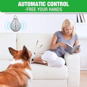 img 3 attached to 🐶 MODUS Sonic Dog Bark Control Device - Automatic Anti-Barking Device with 3 Adjustable Levels - Indoor Dog Bark Deterrent for Safe Human and Canine Use - Fits All Dogs - Silver