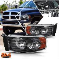 headlight assembly compatible 1500 3500 headlamps logo