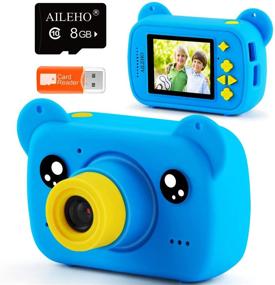 img 4 attached to 📷 AILEHO Kids Camera Blue Digital Children Cameras Cartoon Bear 8M 1080P Video Recorder Boys Toys Birthday Gifts for Boy Age 3 4 5 6 7 8 with 8G Card Toddler Camera LCD Screen 2" Effective Searching Title: "Buy AILEHO Kids Camera Blue Digital Children Cameras Cartoon Bear 8M 1080P Video Recorder Boys Toys Birthday Gifts for Boy Age 3 4 5 6 7 8 with 8G Card Toddler Camera LCD Screen 2" Online