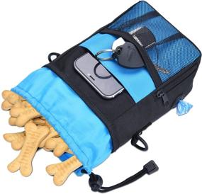 img 3 attached to 🐶 SEYKCES Dog Treat Pouch: Portable Bag with Built-in Poop Bag Dispenser – 4 Ways to Wear for Easy Access to Treats, Kibbles, Toys, Phone, and Keys