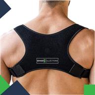 comfortable and adjustable back posture corrector for men and women - effectively relieve neck, shoulder, and back pain under clothes логотип