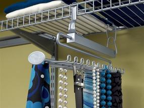 img 1 attached to 👔 ClosetMaid 78060 Sliding Tie and Belt Rack - Satin Chrome Finish for Wire Shelving