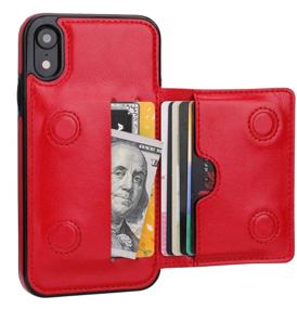 img 4 attached to IPhone XR Wallet Case Credit Card Holder Cell Phones & Accessories