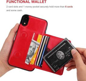 img 1 attached to IPhone XR Wallet Case Credit Card Holder Cell Phones & Accessories