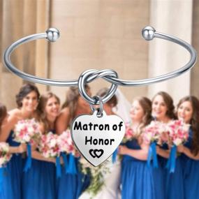 img 2 attached to FEELMEM Bridesmaid Heart Shaped Bracelet Personalized Girls' Jewelry