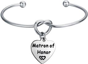 img 3 attached to FEELMEM Bridesmaid Heart Shaped Bracelet Personalized Girls' Jewelry