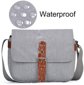 img 1 attached to 📷 Compact Waterproof Gray Camera Shoulder Bag: Ideal for Nikon, Canon, Sony SLR/DSLR Mirrorless Cameras and Lenses - CADeN