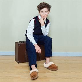 img 1 attached to Toddler Slippers Comfort Protection U421WETBT D Chestnut 24 Boys' Shoes : Slippers