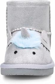 img 2 attached to 🦄 Outdoor Winter Printed Toddlers Unicorn Boys' Shoes by KRABOR