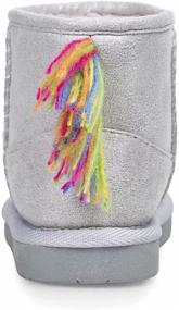 img 1 attached to 🦄 Outdoor Winter Printed Toddlers Unicorn Boys' Shoes by KRABOR