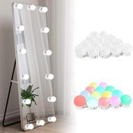 💡 siccoo rgb colorful diy hollywood lighted makeup vanity mirror dimmable lights - 14-bulb kit with rgb (mirror not included) логотип