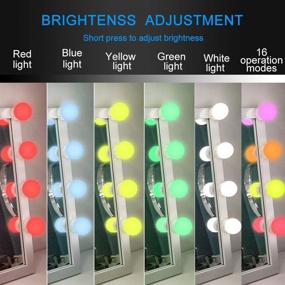 img 2 attached to 💡 SICCOO RGB Colorful DIY Hollywood Lighted Makeup Vanity Mirror Dimmable Lights - 14-Bulb Kit with RGB (Mirror Not Included)