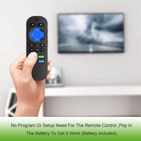 img 3 attached to HU-RCRIS-21G Replacement Remote Compatible with All Hisense Roku TVs, Universal Remote for Hisense Smart Roku TVs with Luminous Protective Case