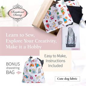 img 1 attached to 🎨 Веселый и расслабляющий набор для создания сумок своими руками - швейный проект для всех возрастов - Яркий рисунок с собакой/животными - Идеальный художественный подарок для начинающих и энтузиастов